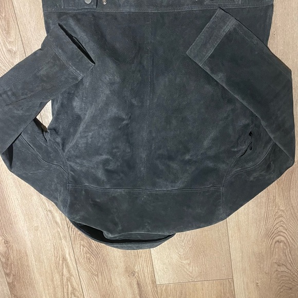 blank nyc leather jacket in charcol grey/black. - Picture 3 of 4